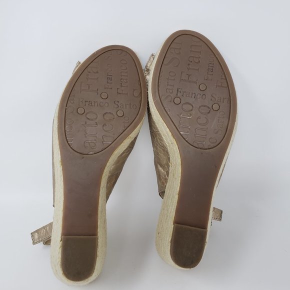 Franco Sarto Brown Wedge Sandals - Picture 11 of 12